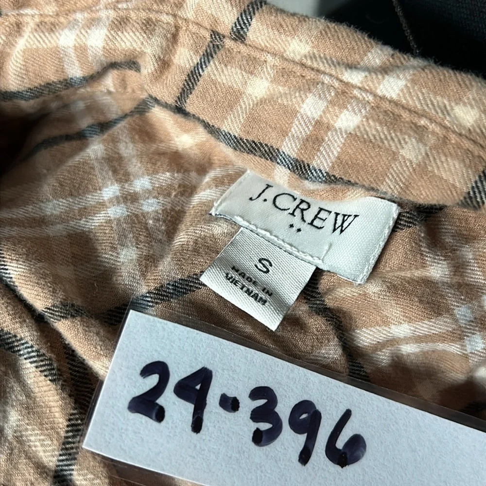 Tan Plaid J. Crew Button Up